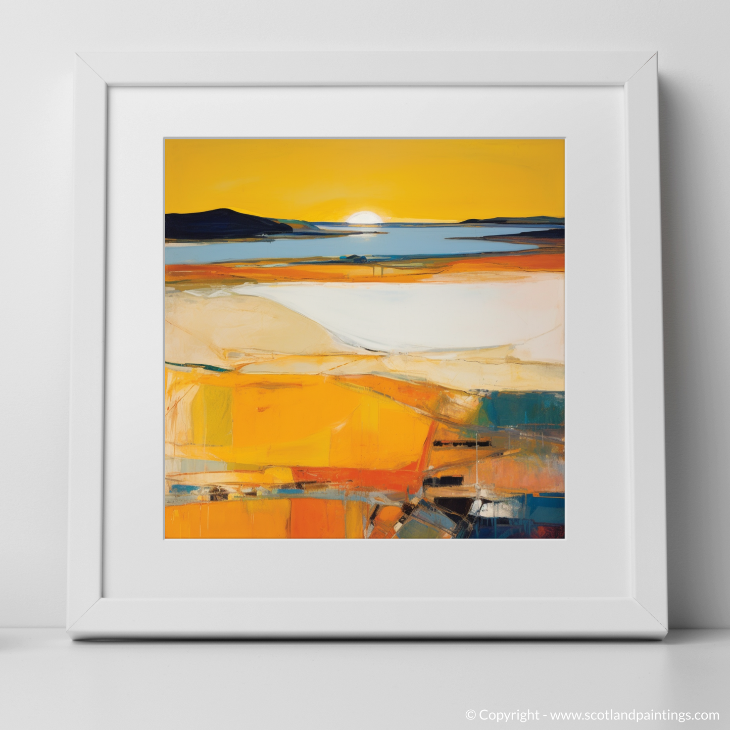 Golden Symphony: An Abstract Impressionist Ode to Traigh Mhor