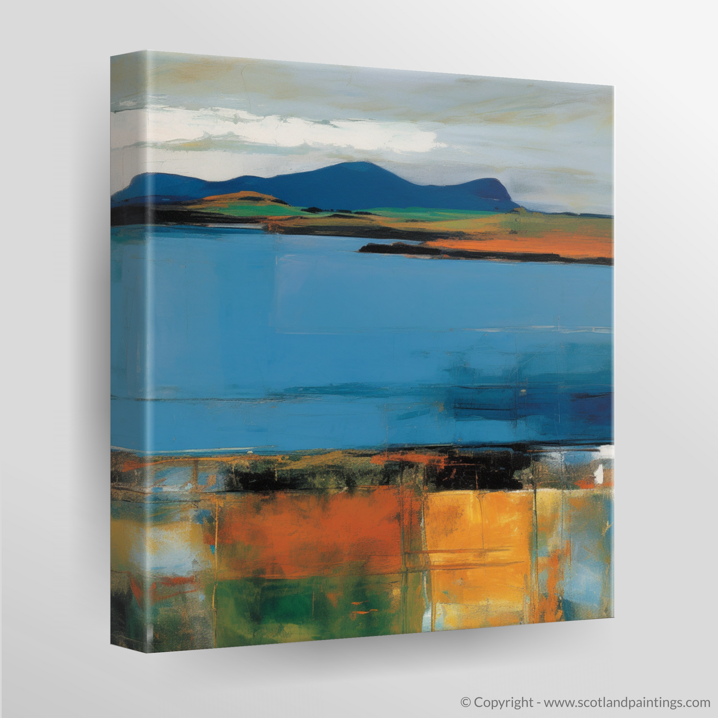 Castle Stalker Bay Serenity: An Abstract Impressionist Journey