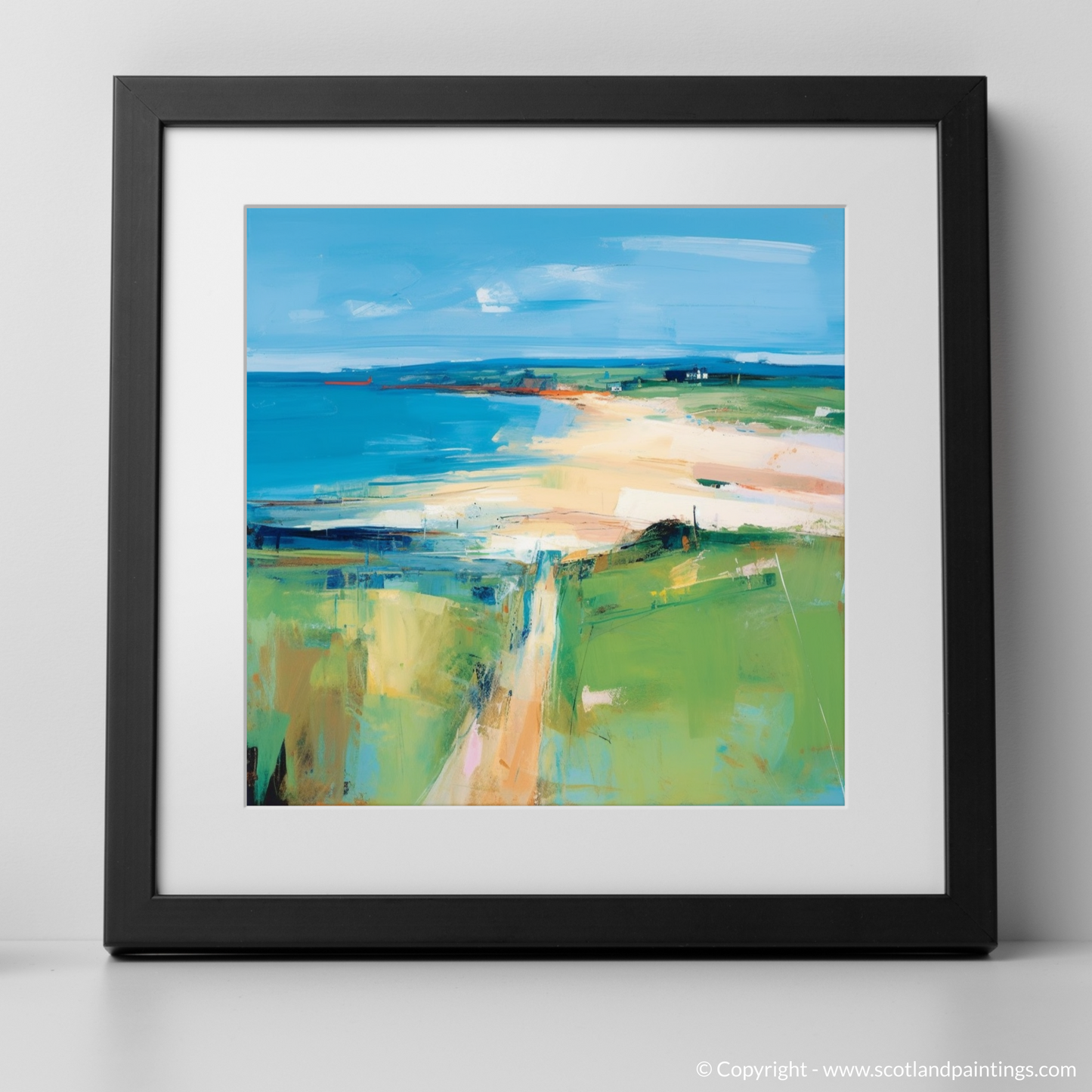 Dancing Waves and Vibrant Shores: An Abstract Impression of Gullane Beach