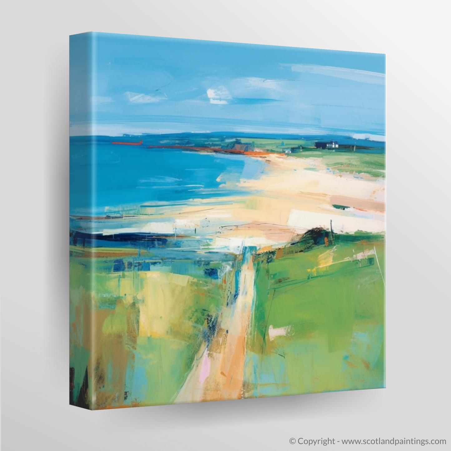 Dancing Waves and Vibrant Shores: An Abstract Impression of Gullane Beach