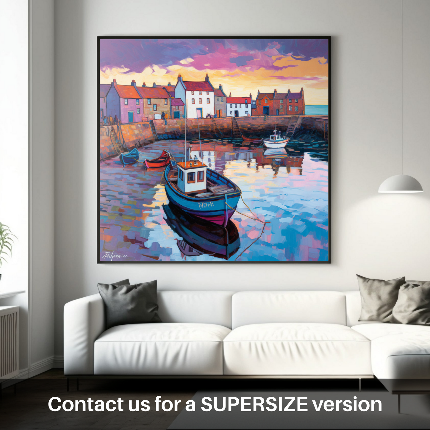 Twilight Harbour Symphony: A Modern Impression of Pittenweem Fife