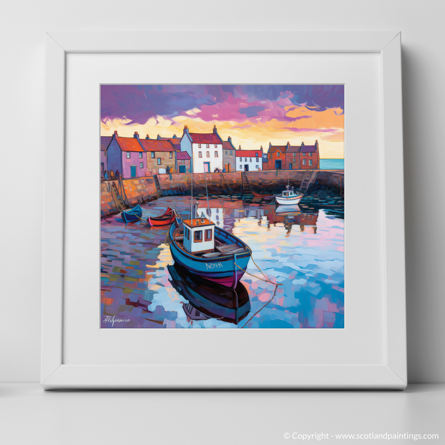 Twilight Harbour Symphony: A Modern Impression of Pittenweem Fife