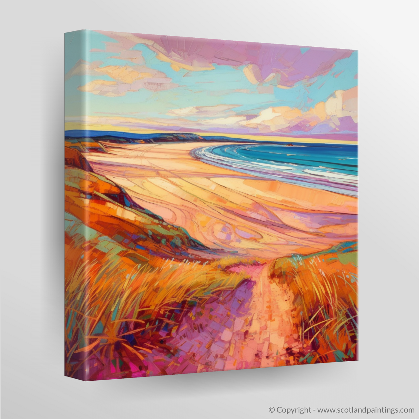 Lunan Bay Enchantment: A Modern Impressionist Ode to Scottish Shores