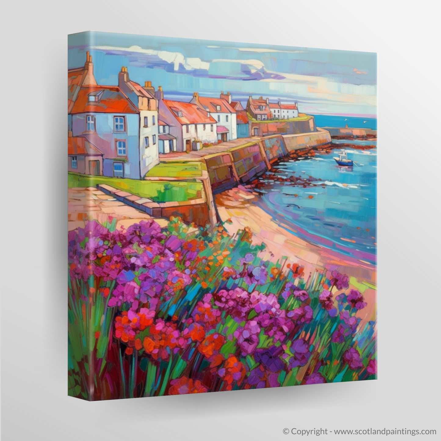 Whimsy of Elie: A Modern Impressionist Homage to Scottish Village Life