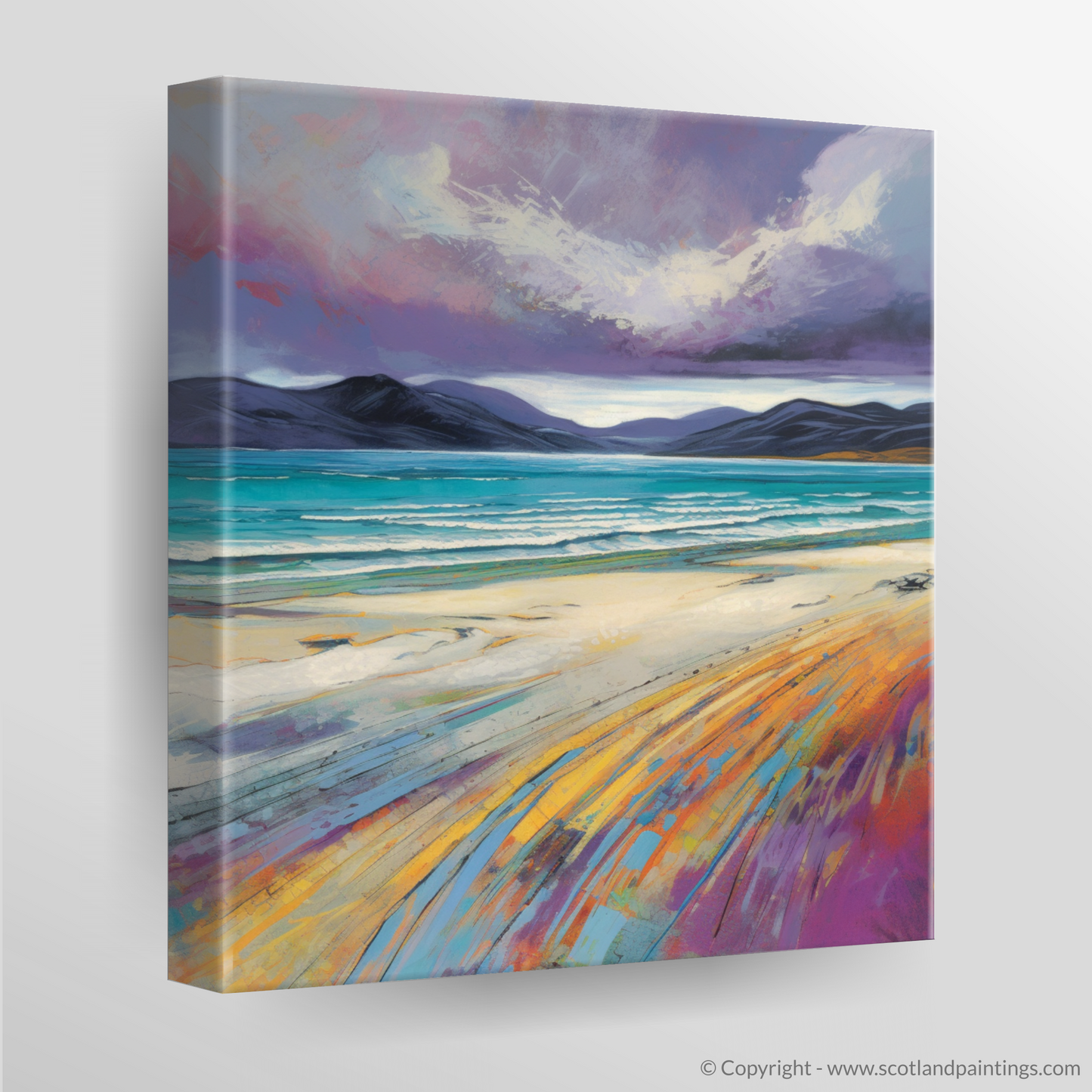 Storm over Luskentyre Sands: A Modern Impressionist Tribute