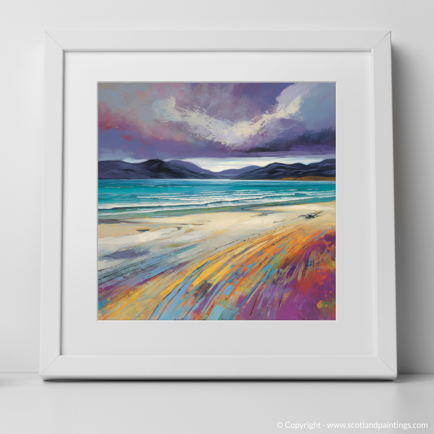 Storm over Luskentyre Sands: A Modern Impressionist Tribute