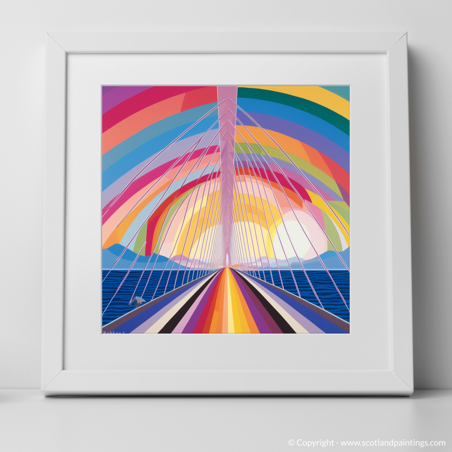 Kessock Bridge in Colourful Abstraction: A Scottish Landmark Reimagined