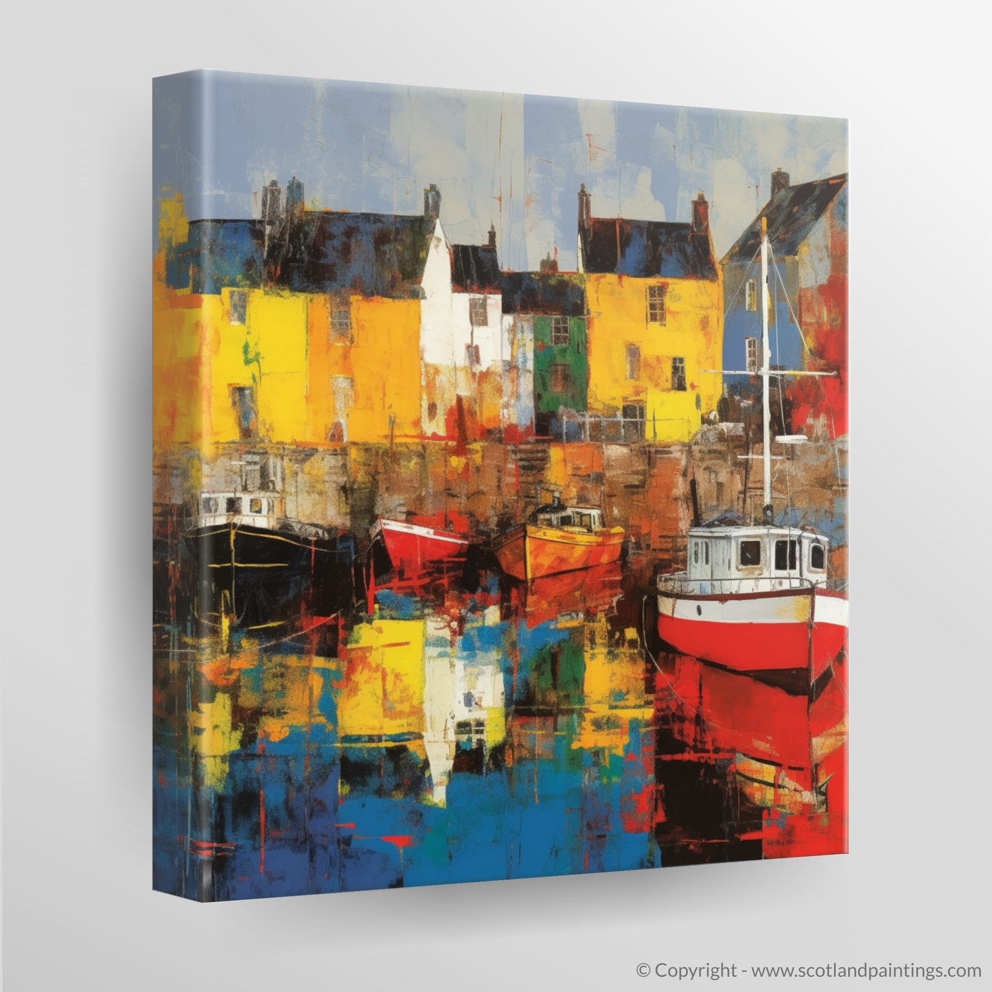 Tobermory Harbour at Golden Hour: A Pop Art Odyssey