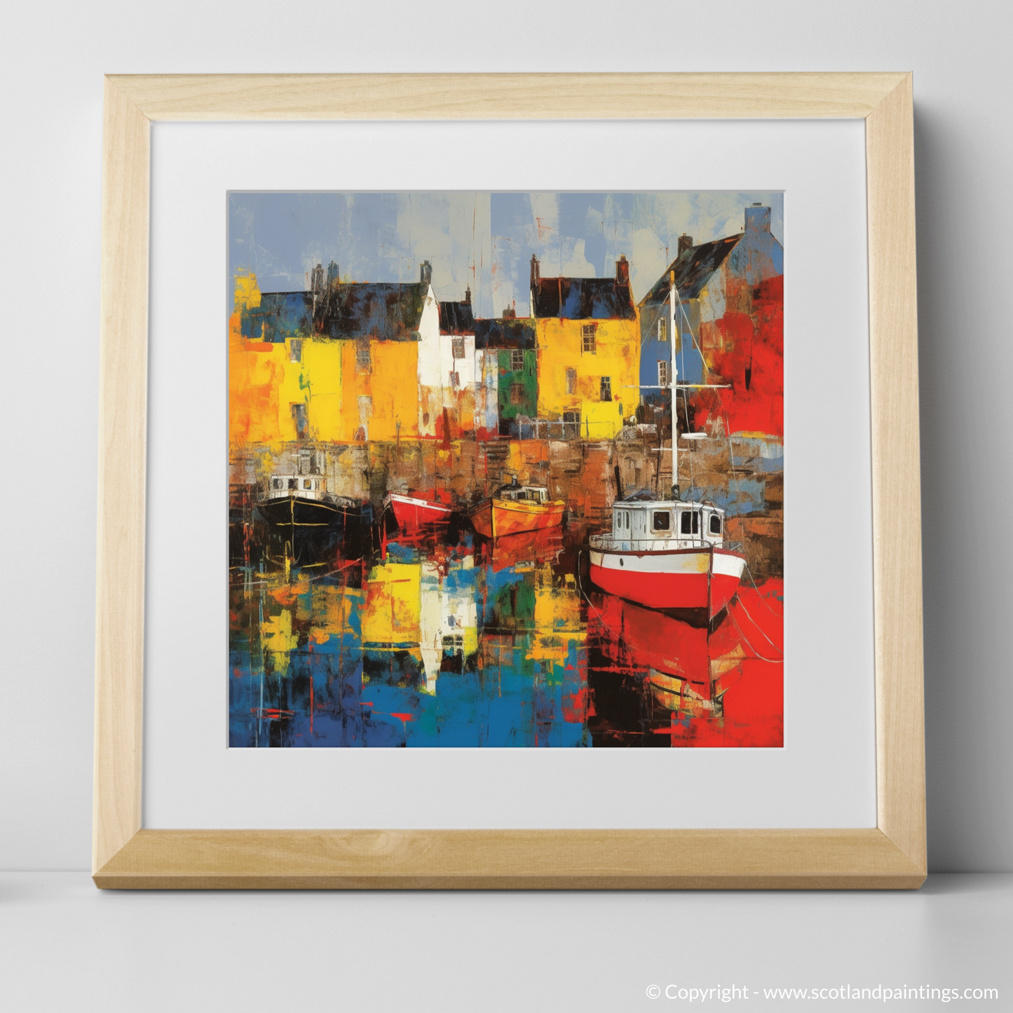 Tobermory Harbour at Golden Hour: A Pop Art Odyssey