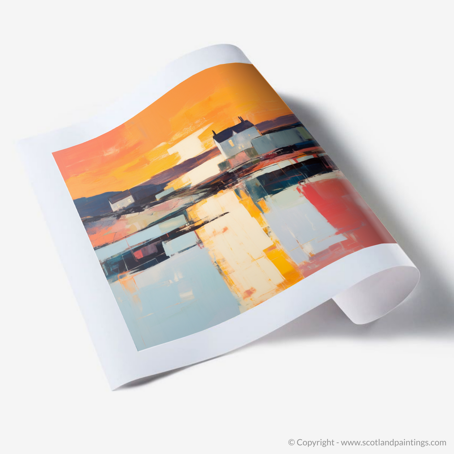 Craobh Haven Harbour at Twilight: A Colour Field Ode to Scottish Shores