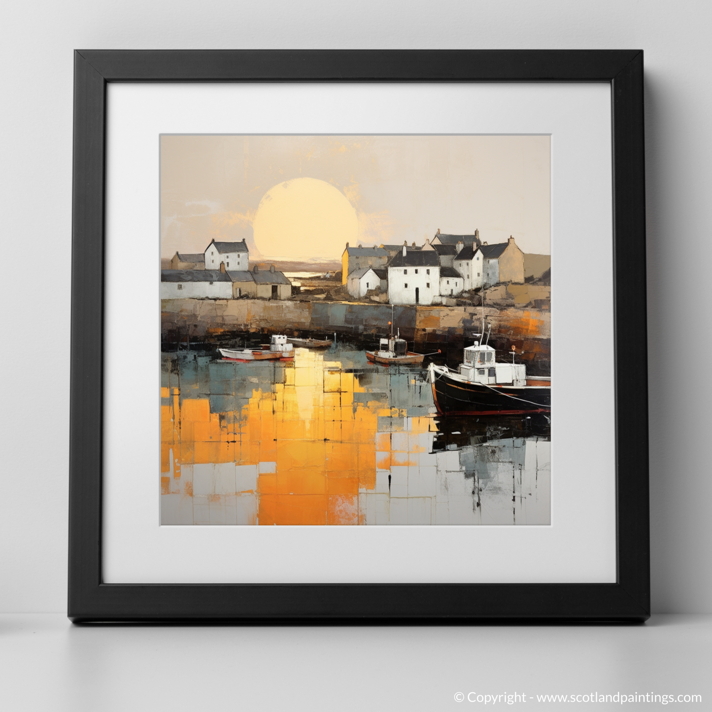 Portmahomack Harbour at Sunset: A Minimalist Masterpiece