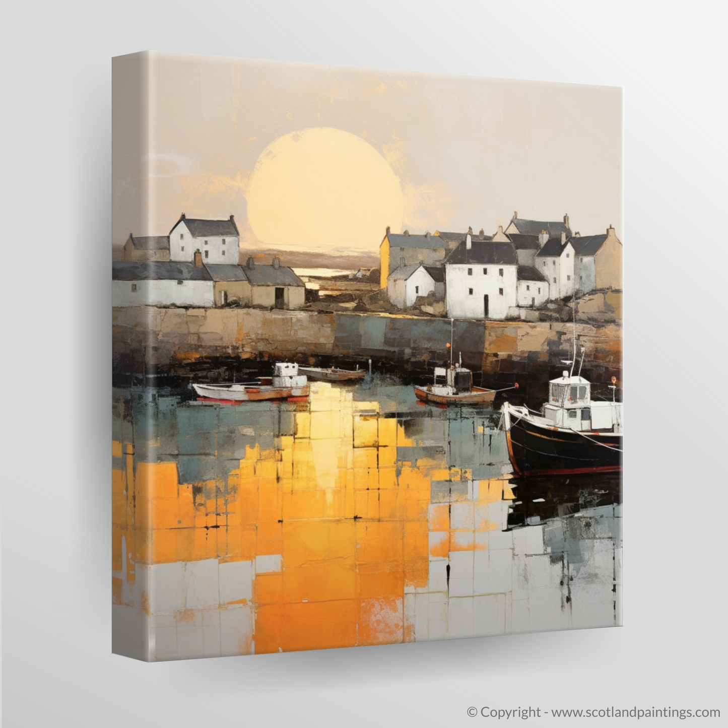 Portmahomack Harbour at Sunset: A Minimalist Masterpiece