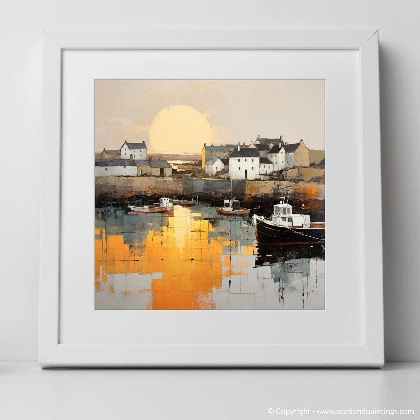 Portmahomack Harbour at Sunset: A Minimalist Masterpiece