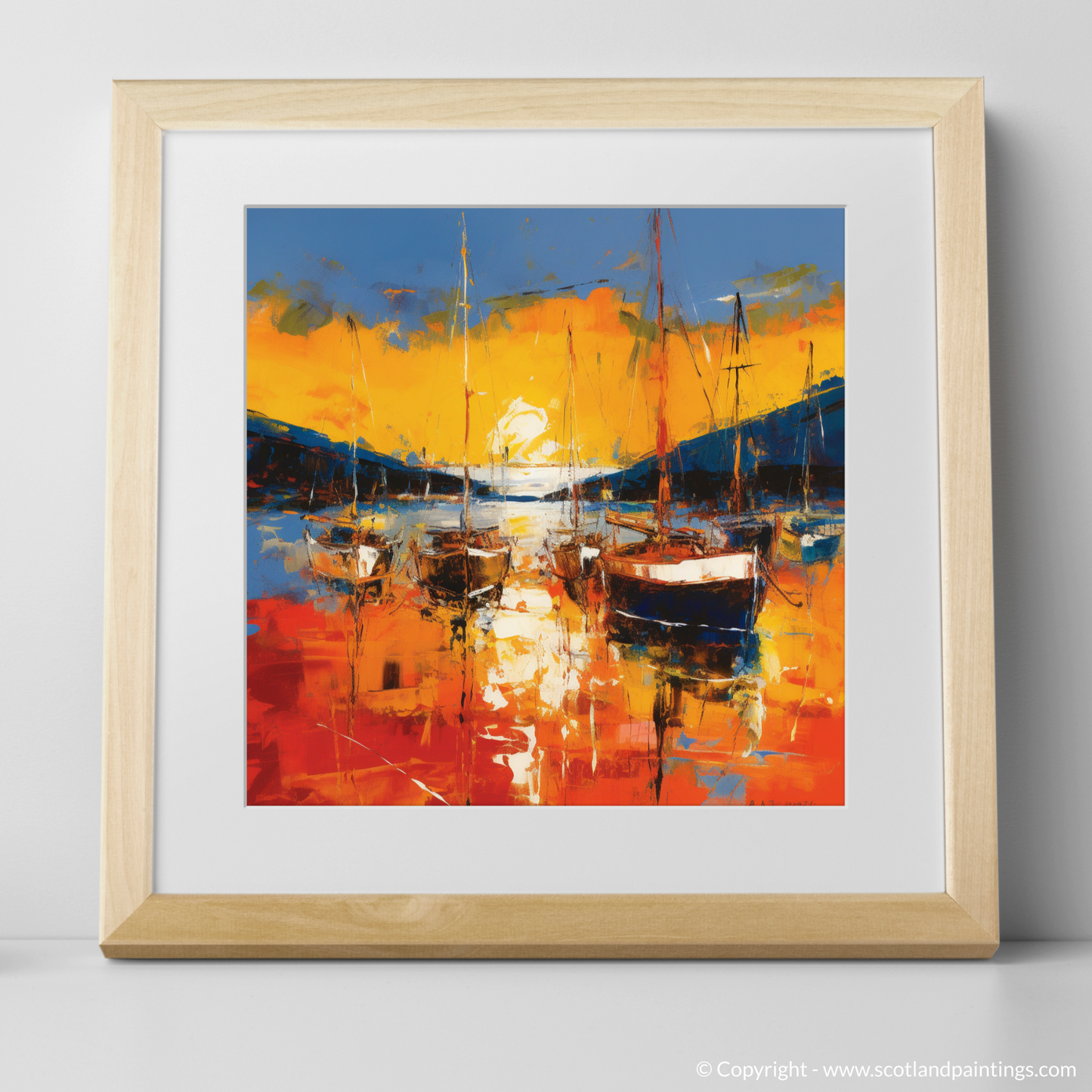 Golden Embrace: An Abstract Impression of Cromarty Harbour at Dusk