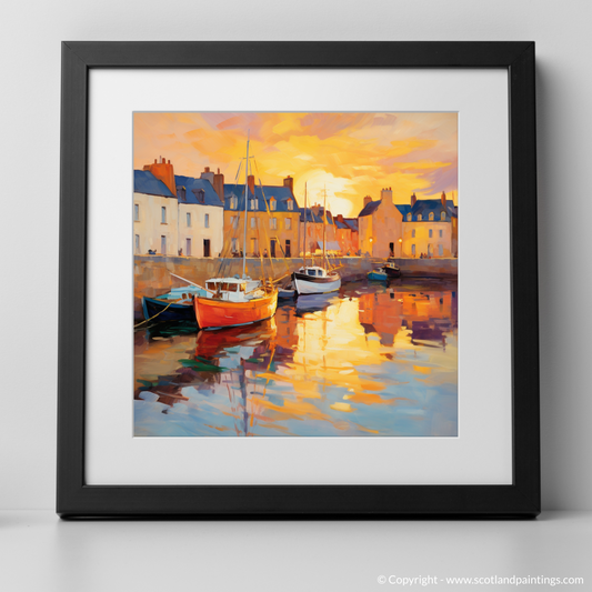 Anstruther Harbour at Golden Hour: A Fauvist Symphony of Light and Colour