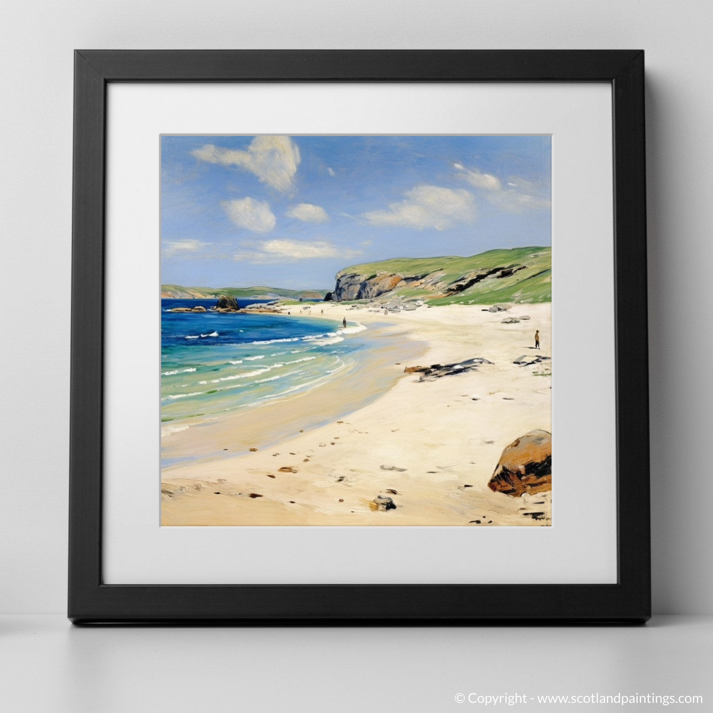 Serene Shores of Sandwood Bay: An Impressionist Ode to Sutherland's Coastal Gem