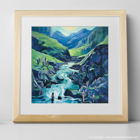 Hikers at the Fairy Pools: A Fauvist Ode to the Isle of Skye