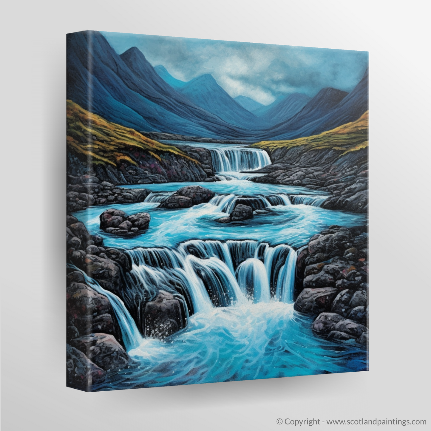 Enchanted Waters and Brooding Skies: A Naive Art Tribute to Isle of Skye Fairy Pools