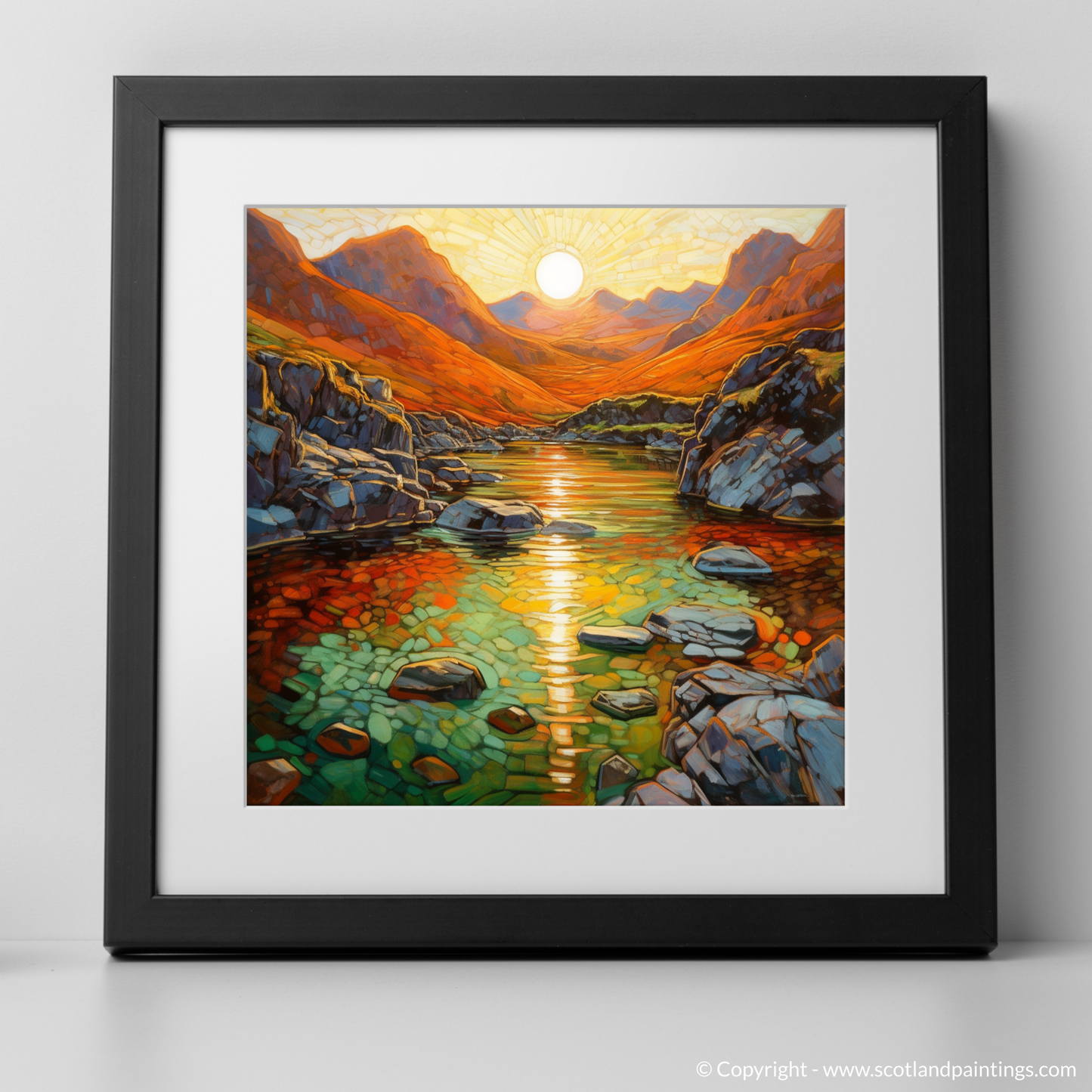 Golden Hour at the Fairy Pools: A Modern Impressionist Tribute to Skye's Majestic Beauty