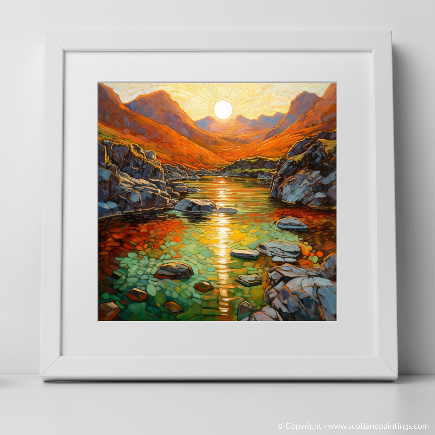 Golden Hour at the Fairy Pools: A Modern Impressionist Tribute to Skye's Majestic Beauty