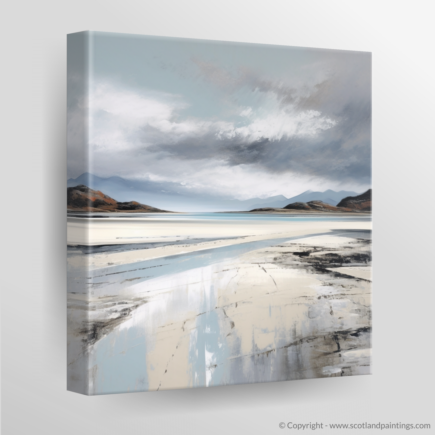 Storm over Silver Sands of Morar: A Minimalist Tribute to the Scottish Coast