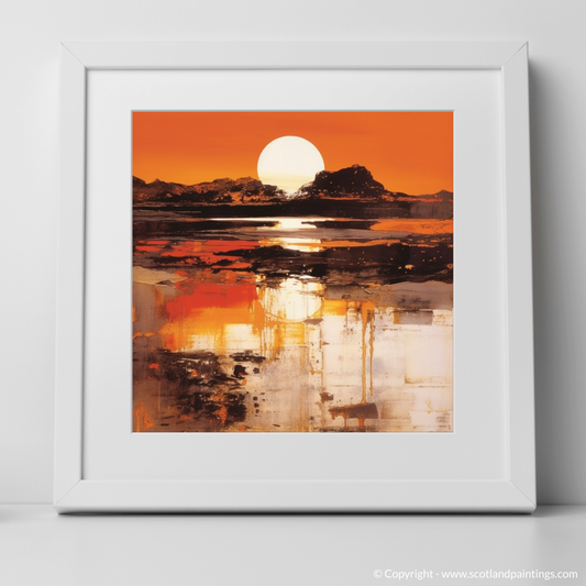 Golden Hour Glow: A Pop Art Tribute to Silver Sands of Morar