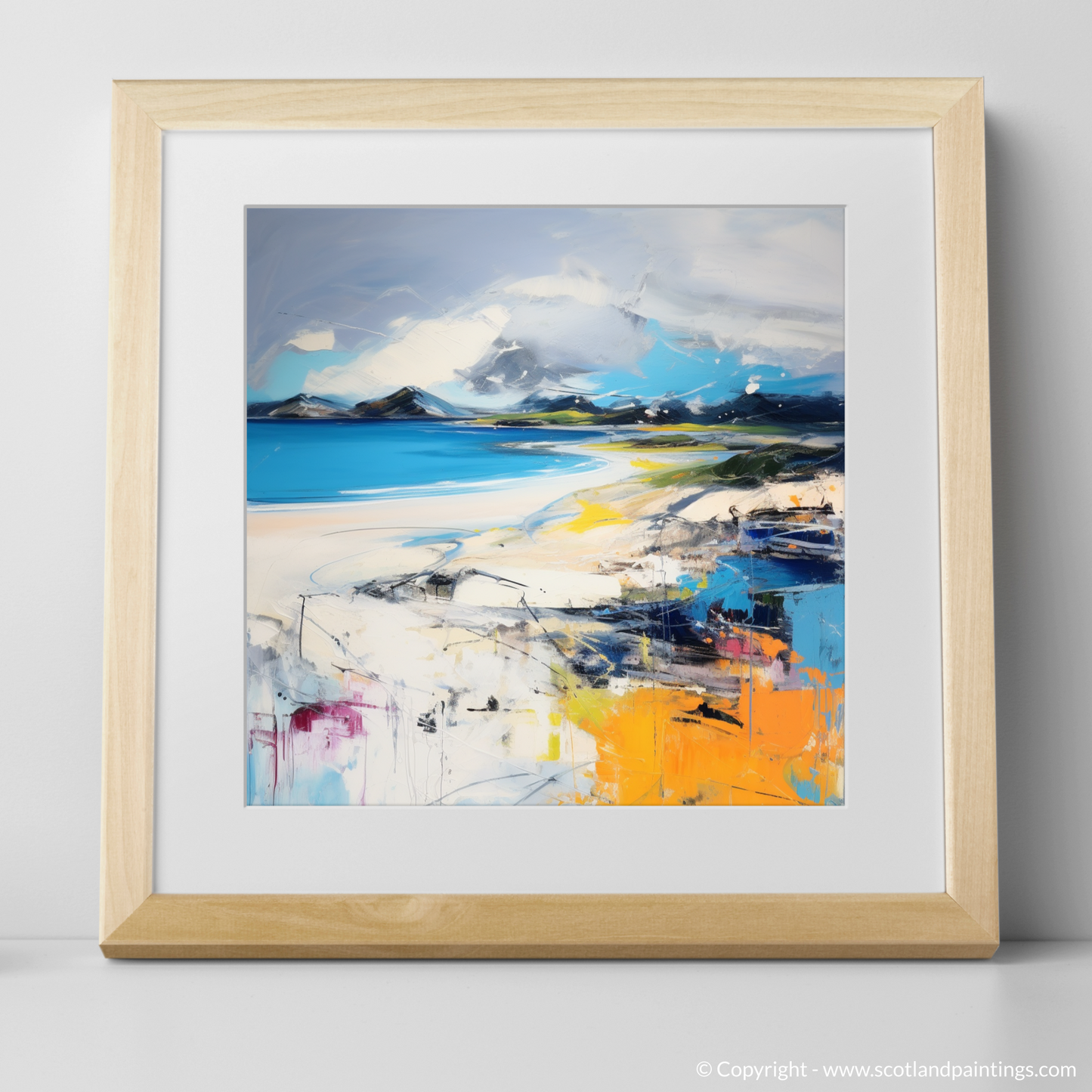 Storm over Silver Sands: An Abstract Expressionism Tribute to Morar's Wild Beaches