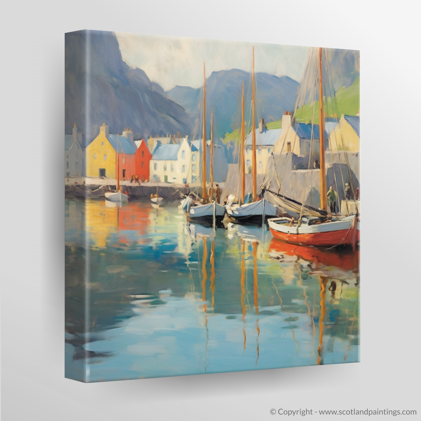 Whispers of Portree Harbour: An Impressionist Enchantment