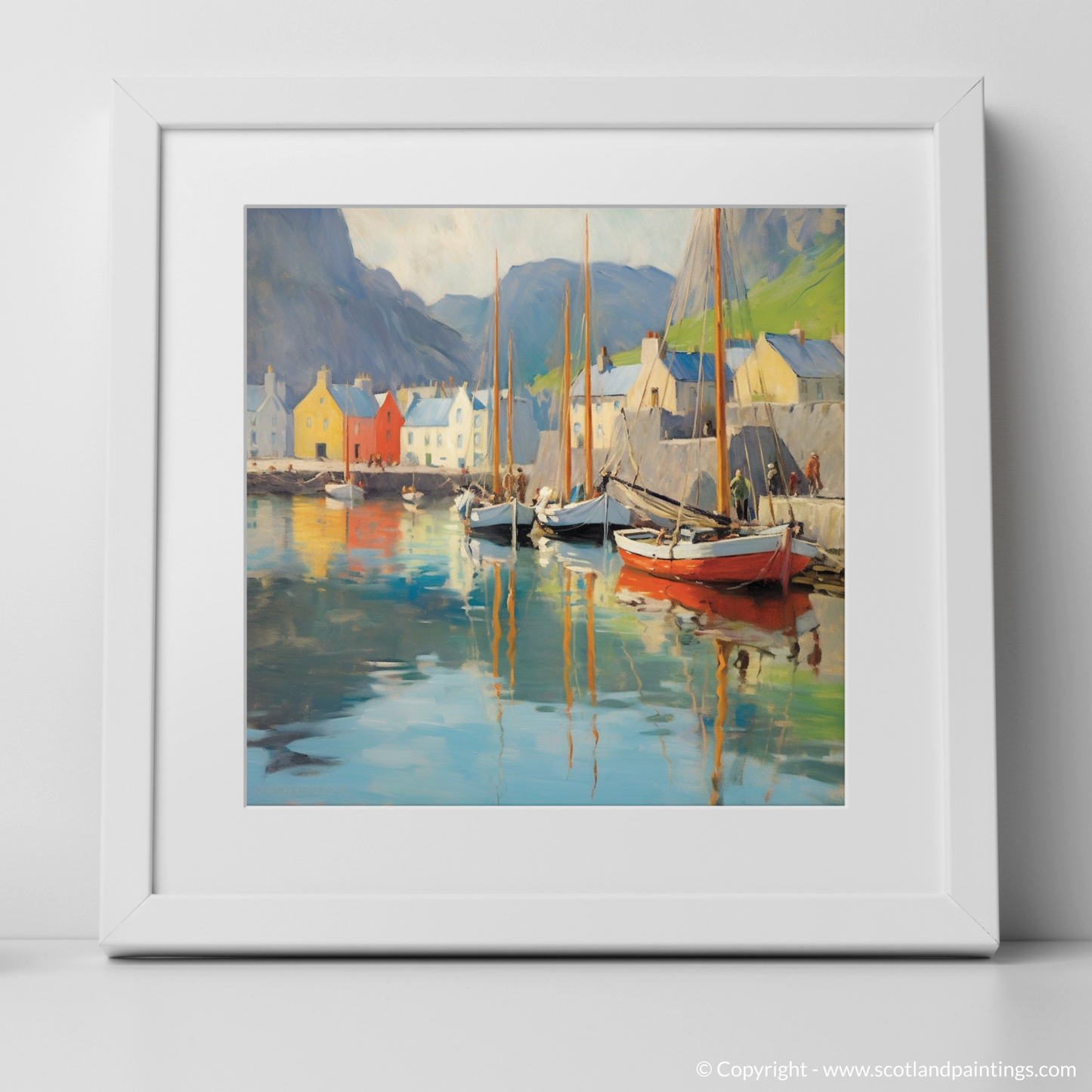 Whispers of Portree Harbour: An Impressionist Enchantment