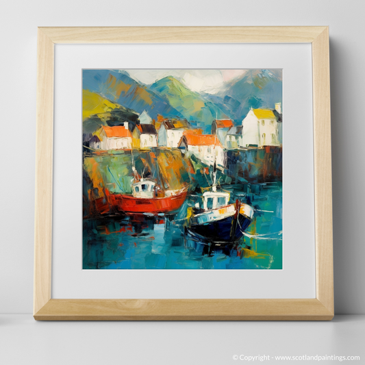 Portree Harbour Essence: An Abstract Symphony of Scottish Coastal Colours