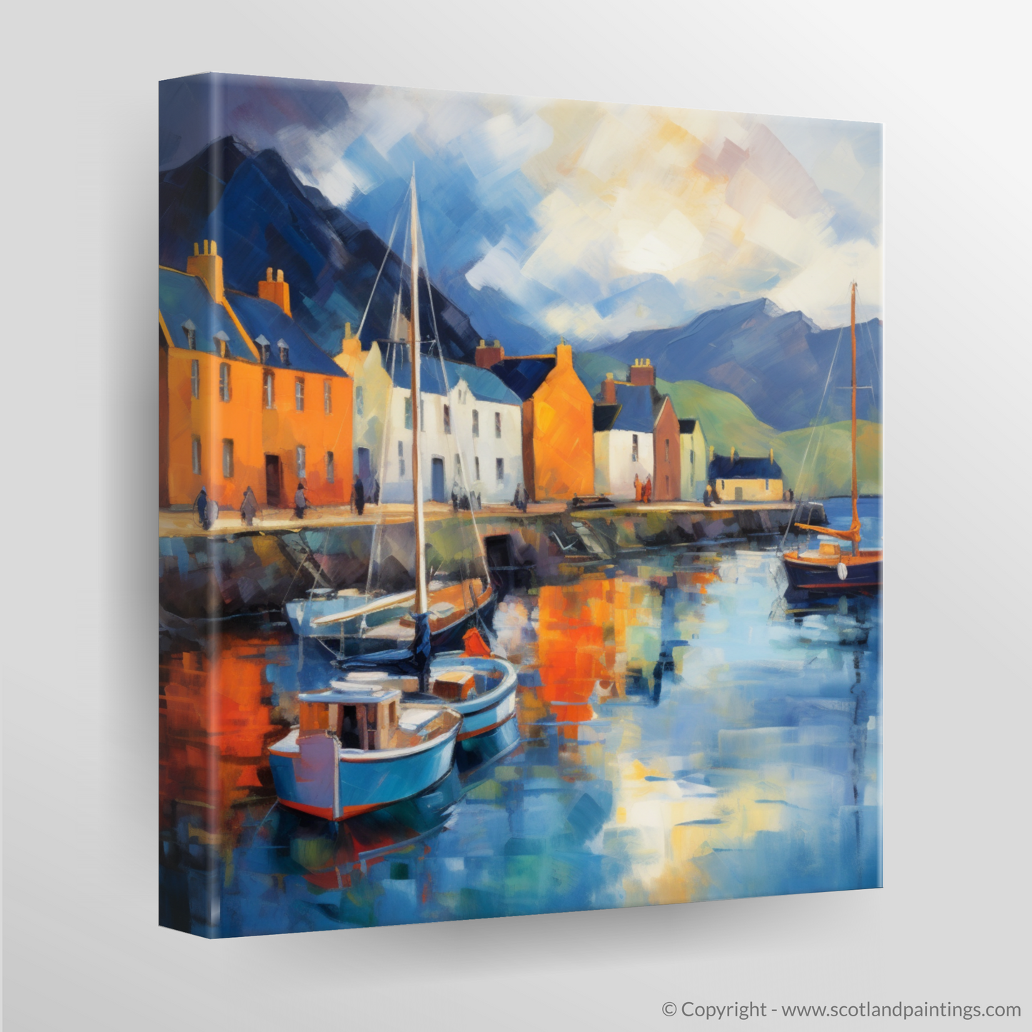 Portree Harbour: An Impressionist Ode to Scottish Coastal Charm