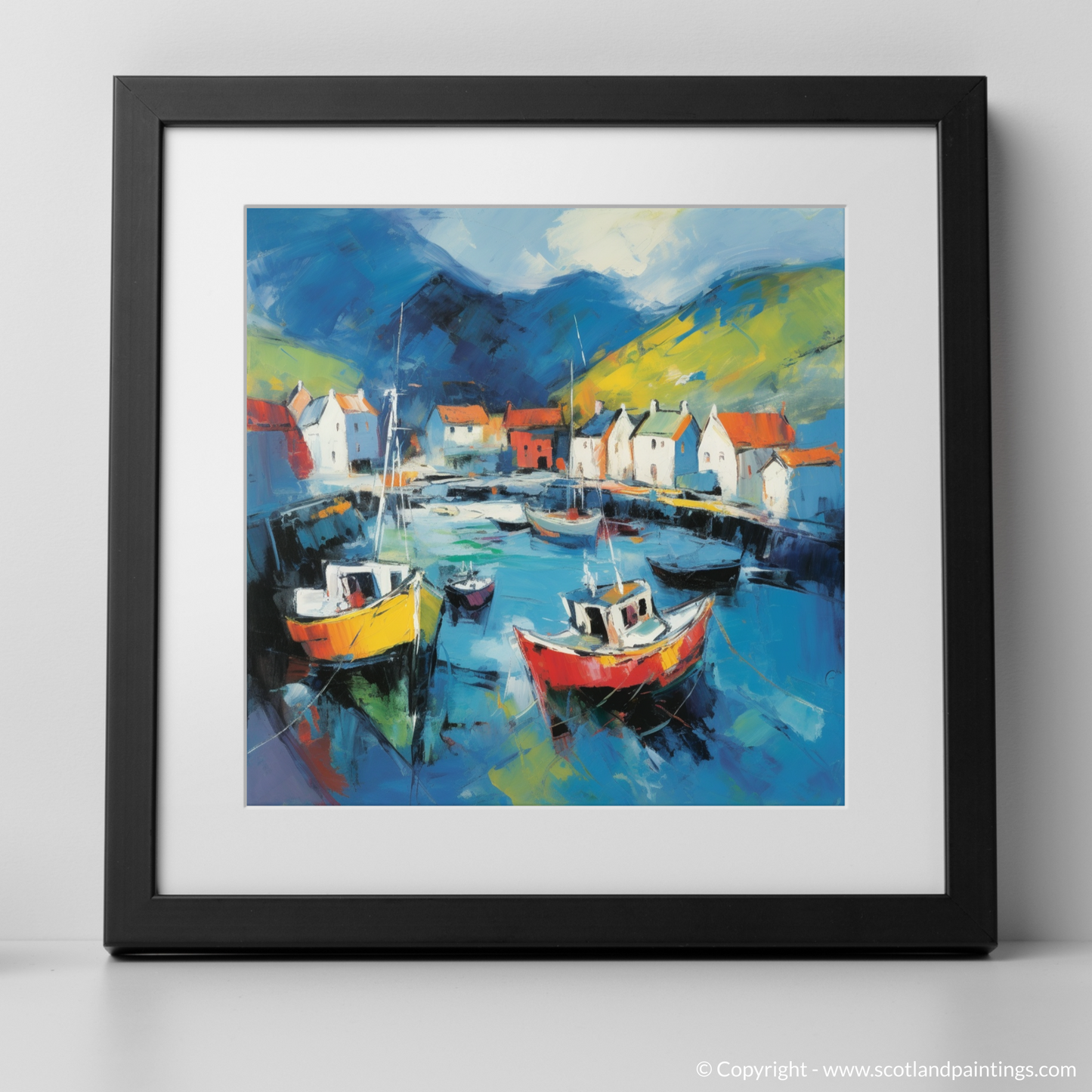 Portree Harbour: A Symphony in Colour and Abstraction