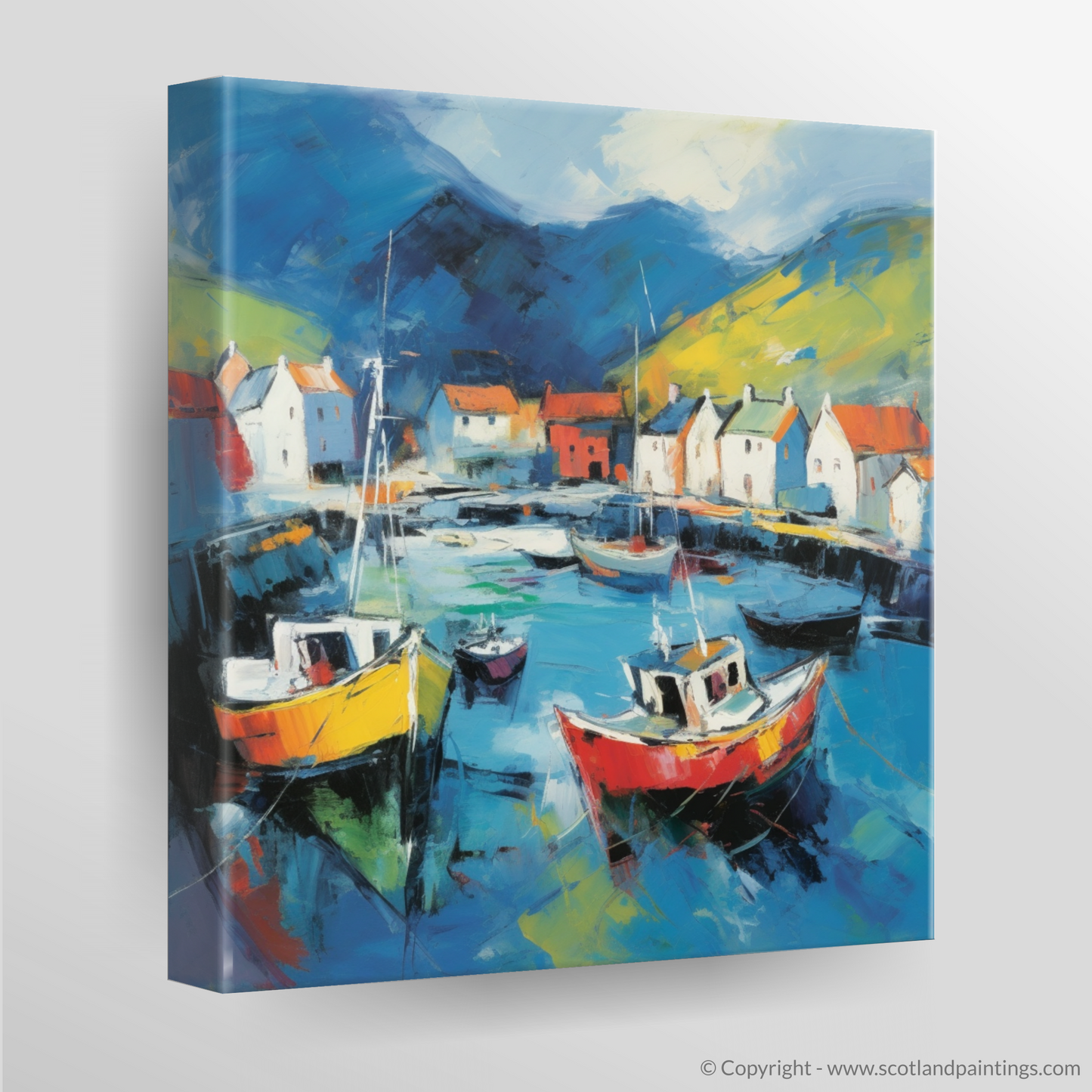 Portree Harbour: A Symphony in Colour and Abstraction