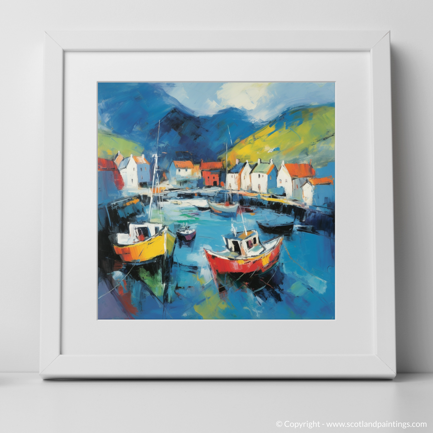 Portree Harbour: A Symphony in Colour and Abstraction