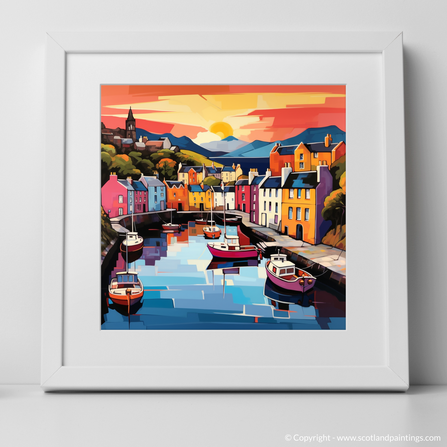 Vibrant Portree: A Pop Art Tribute to Isle of Skye's Coastal Charm