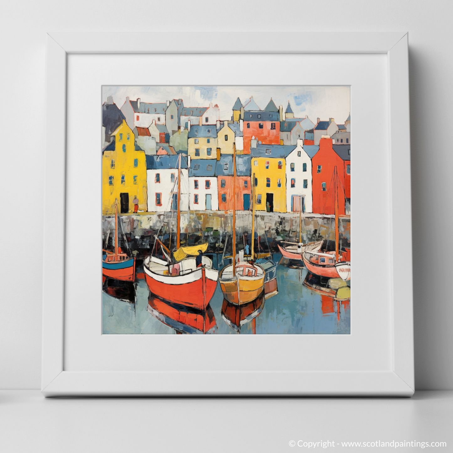 Portree Harbour Whirl: A Scottish Maritime Abstract