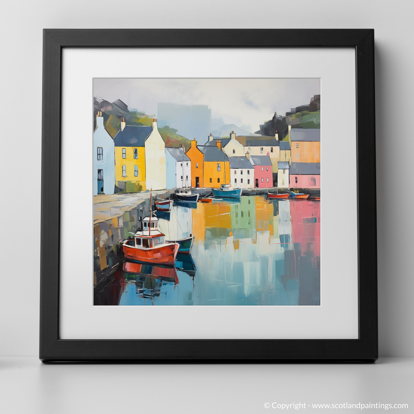 Tranquil Reflections of Portree Harbour