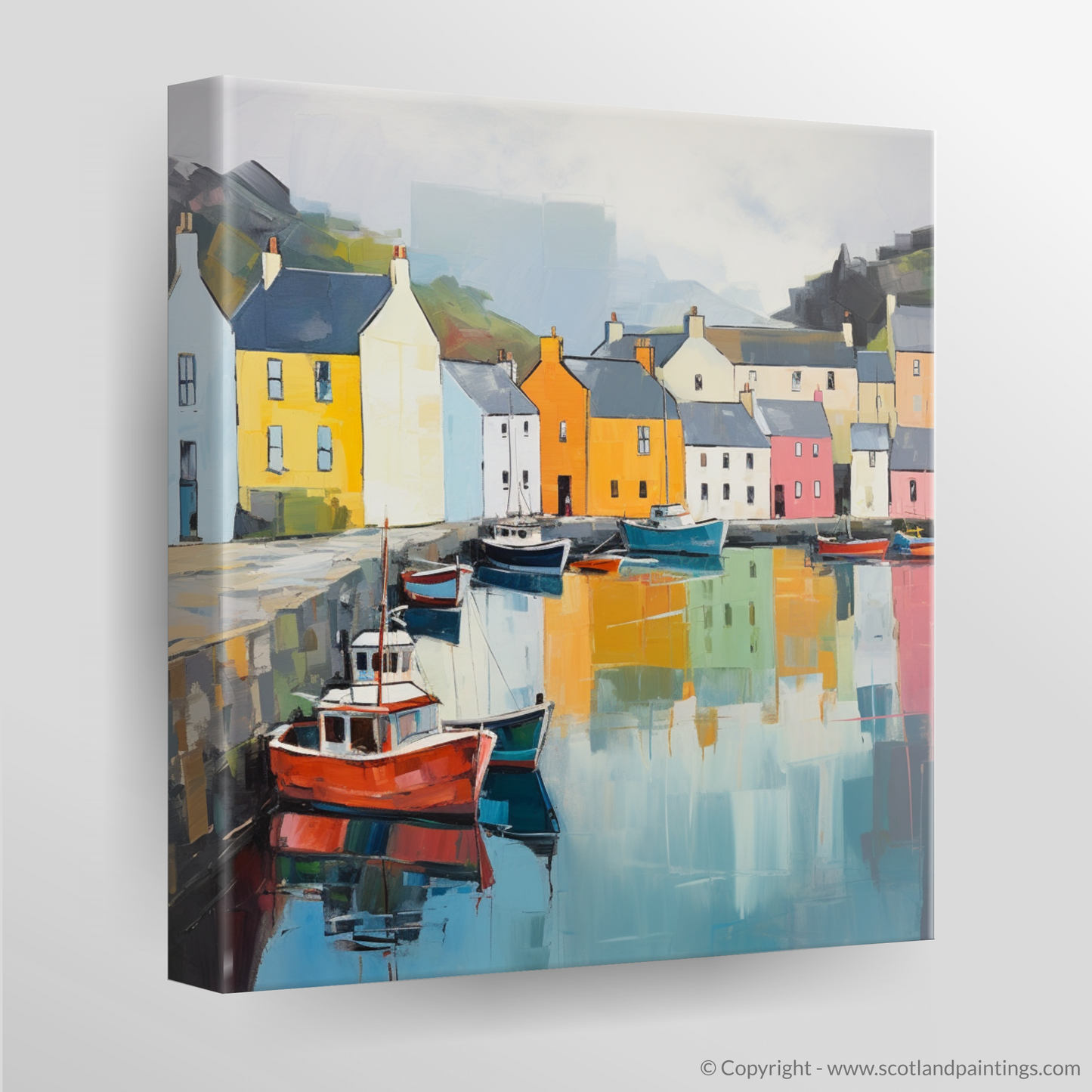 Tranquil Reflections of Portree Harbour