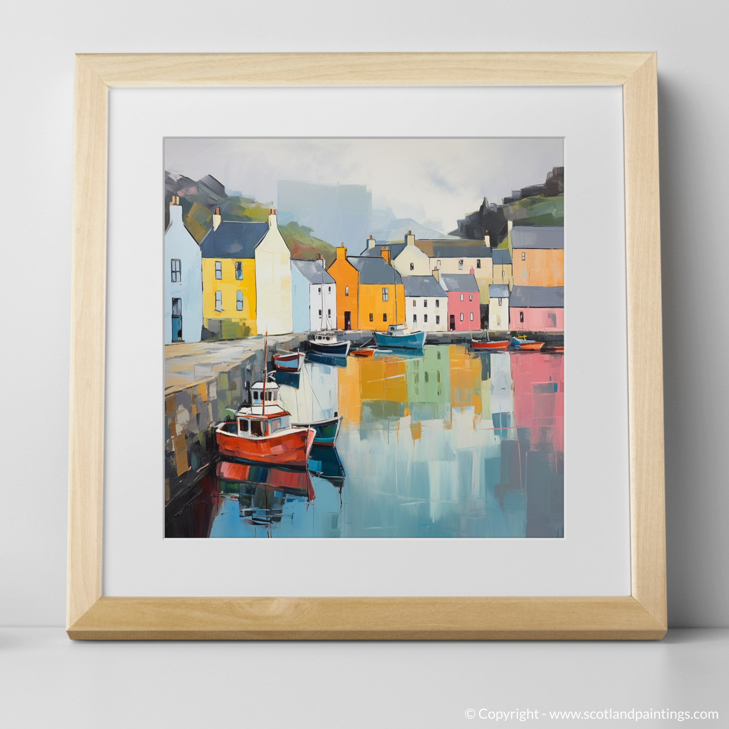 Tranquil Reflections of Portree Harbour