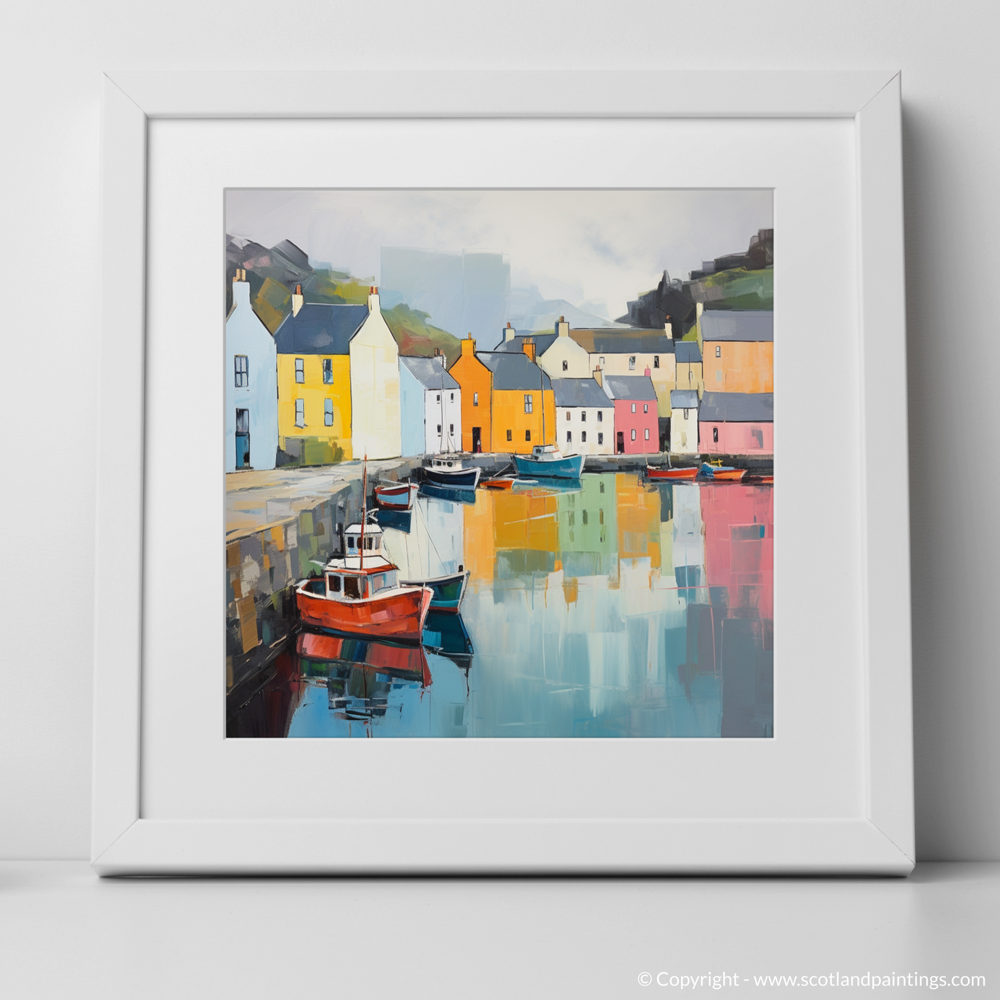 Tranquil Reflections of Portree Harbour