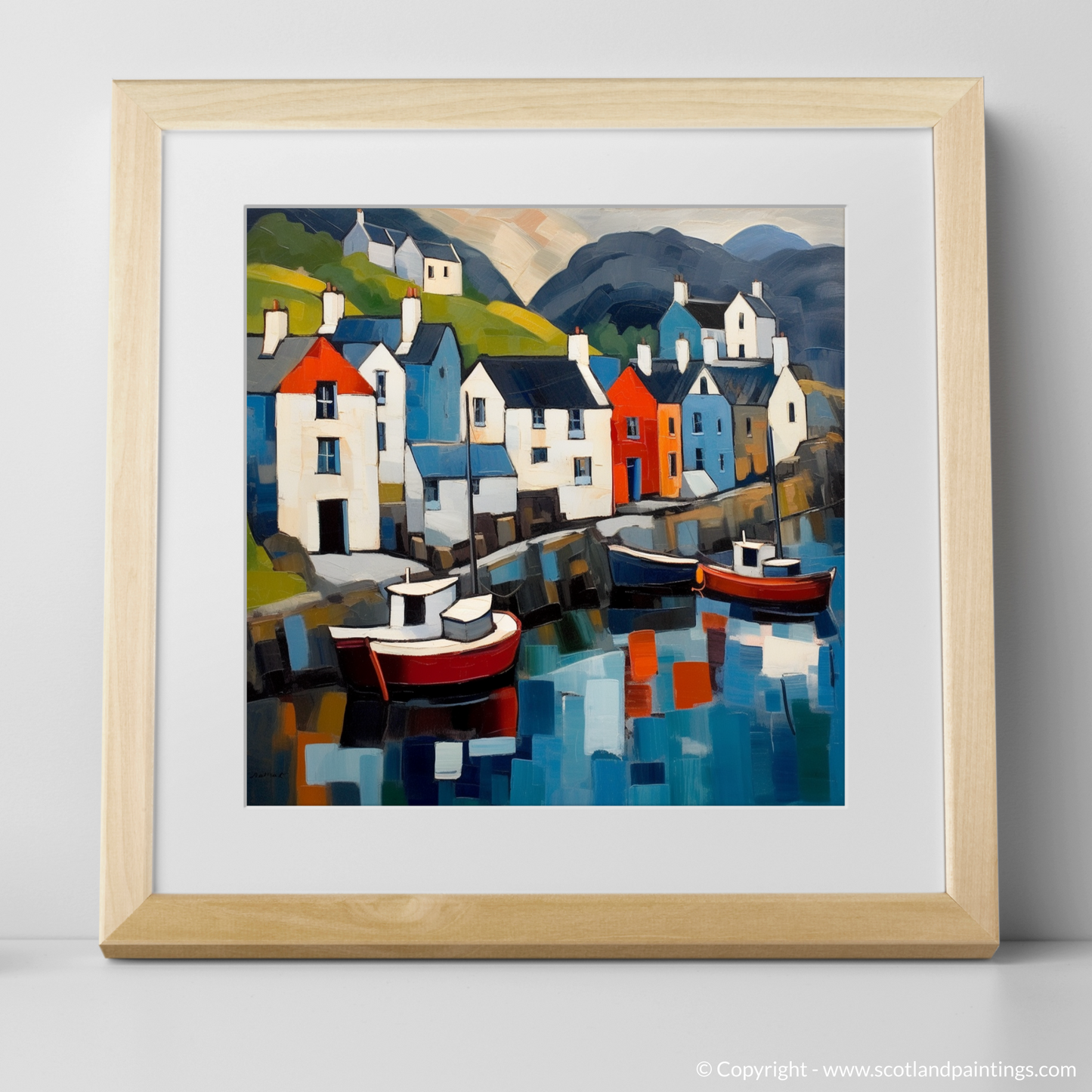 Cubist Portree: A Modernist Take on the Isle of Skye Harbour