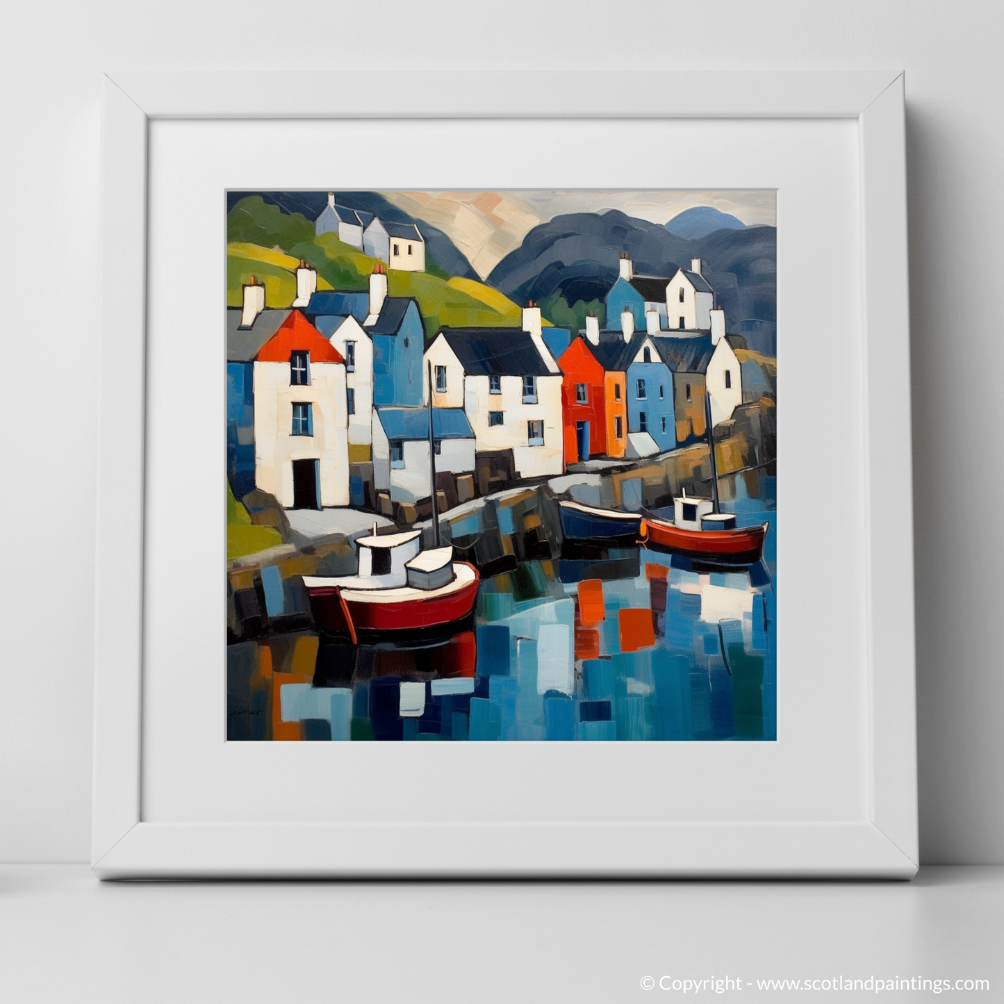 Cubist Portree: A Modernist Take on the Isle of Skye Harbour