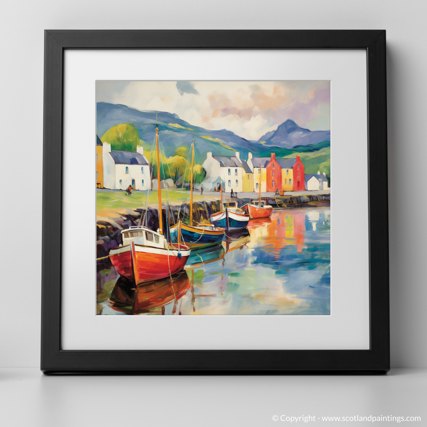 Portree Harbour in Fauvist Hues