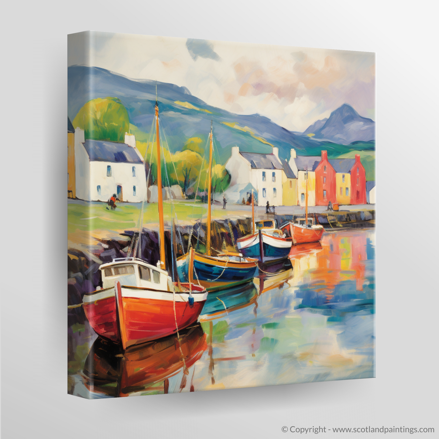 Portree Harbour in Fauvist Hues