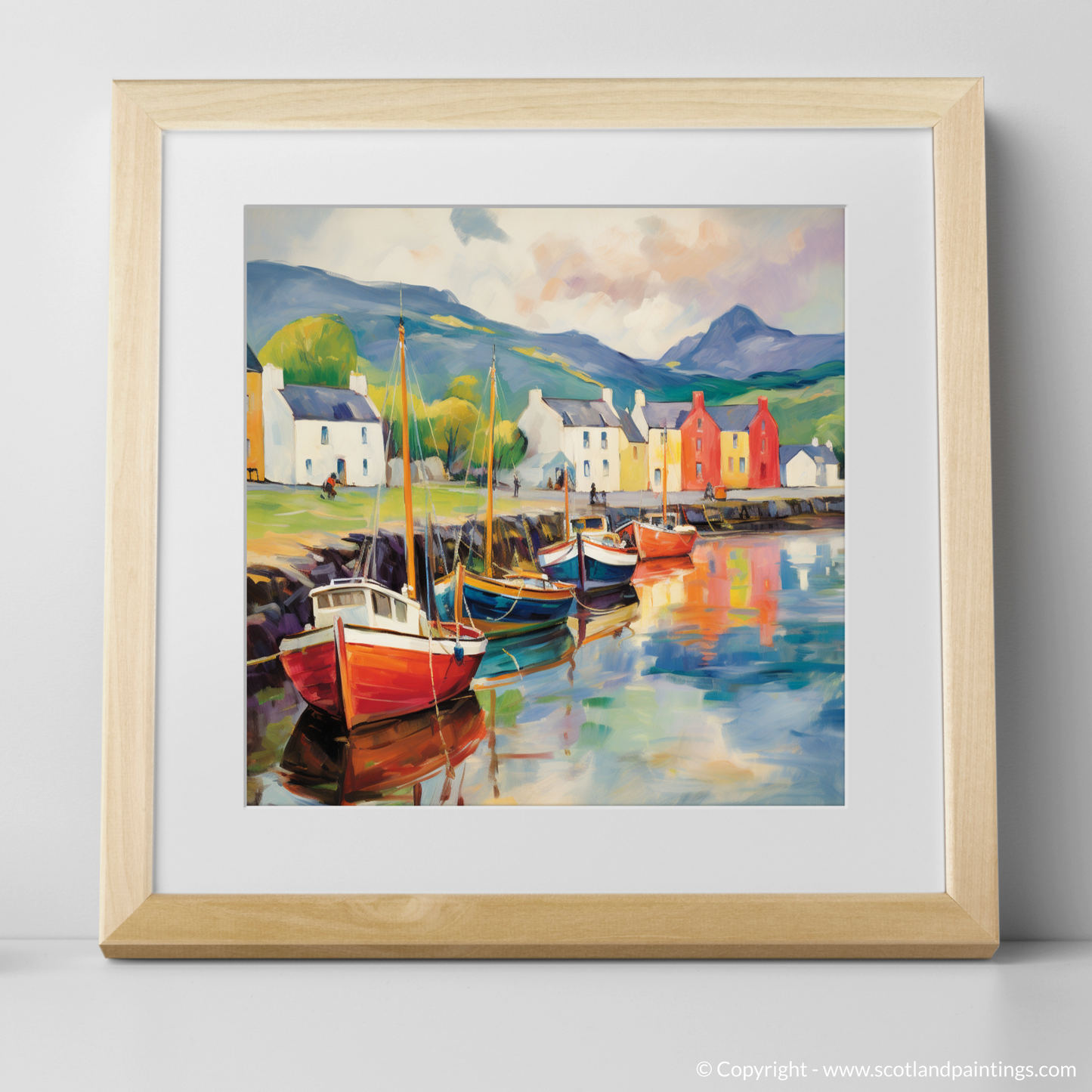 Portree Harbour in Fauvist Hues