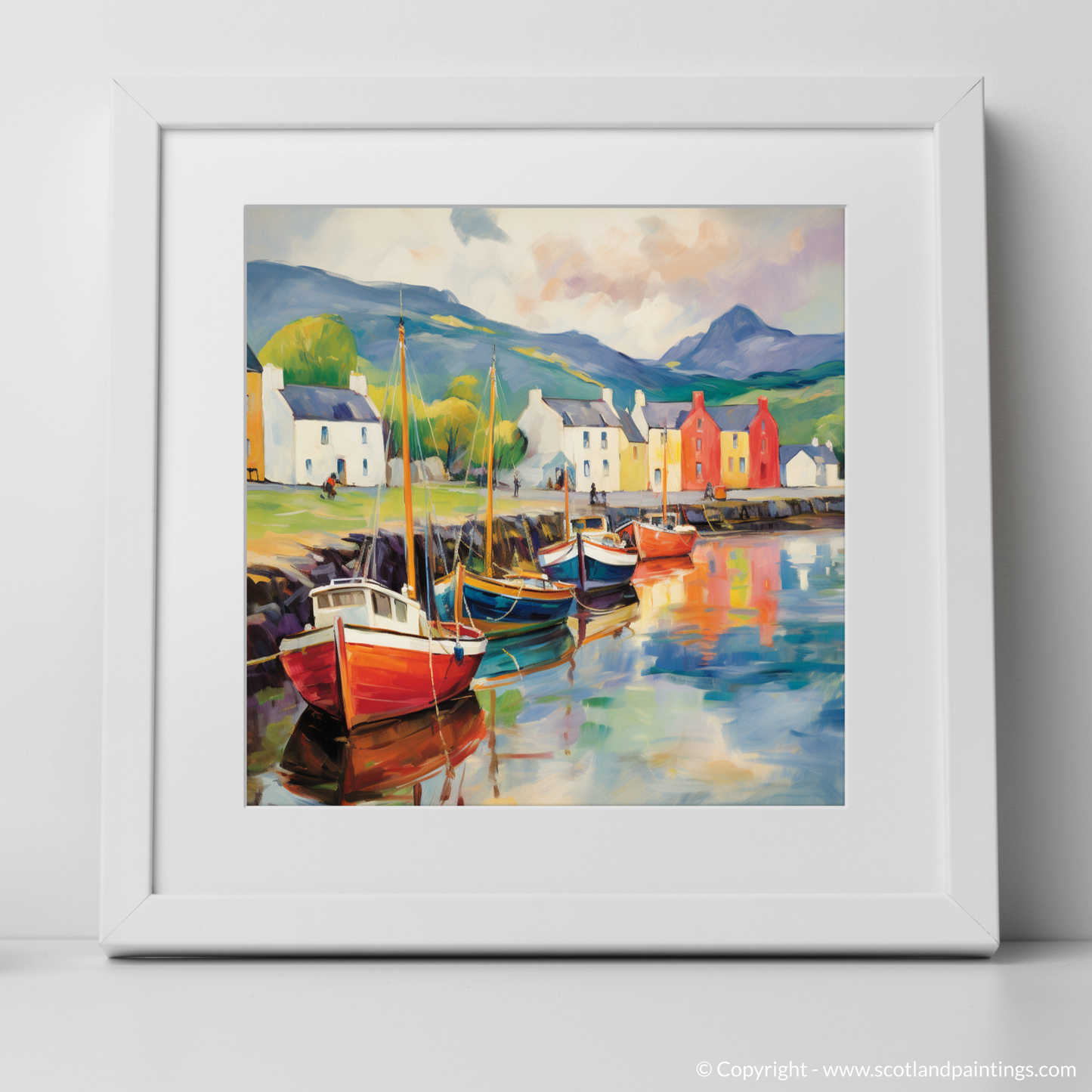 Portree Harbour in Fauvist Hues