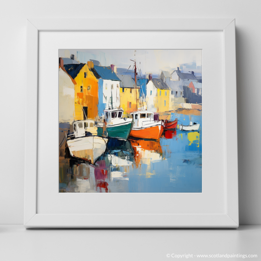 Portree Harbour Essence: An Abstract Expressionist Tribute to Isle of Skye's Coastal Charm