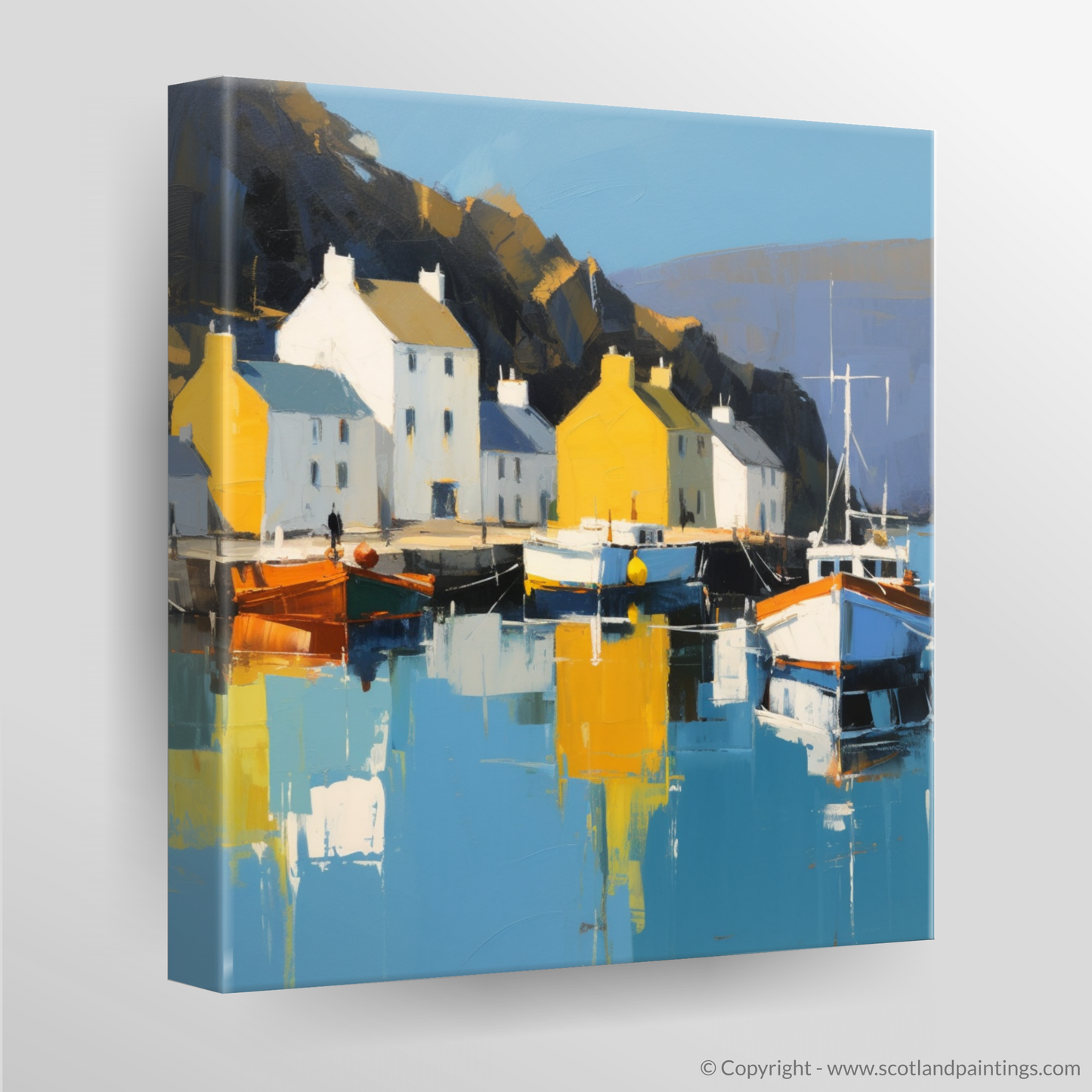 Serene Reflections of Portree Harbour