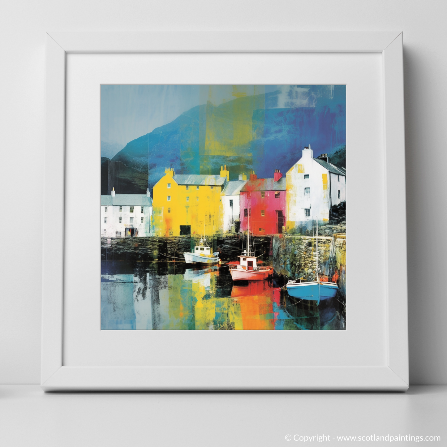 Vibrant Portree: A Pop Art Tribute to Scottish Seaside