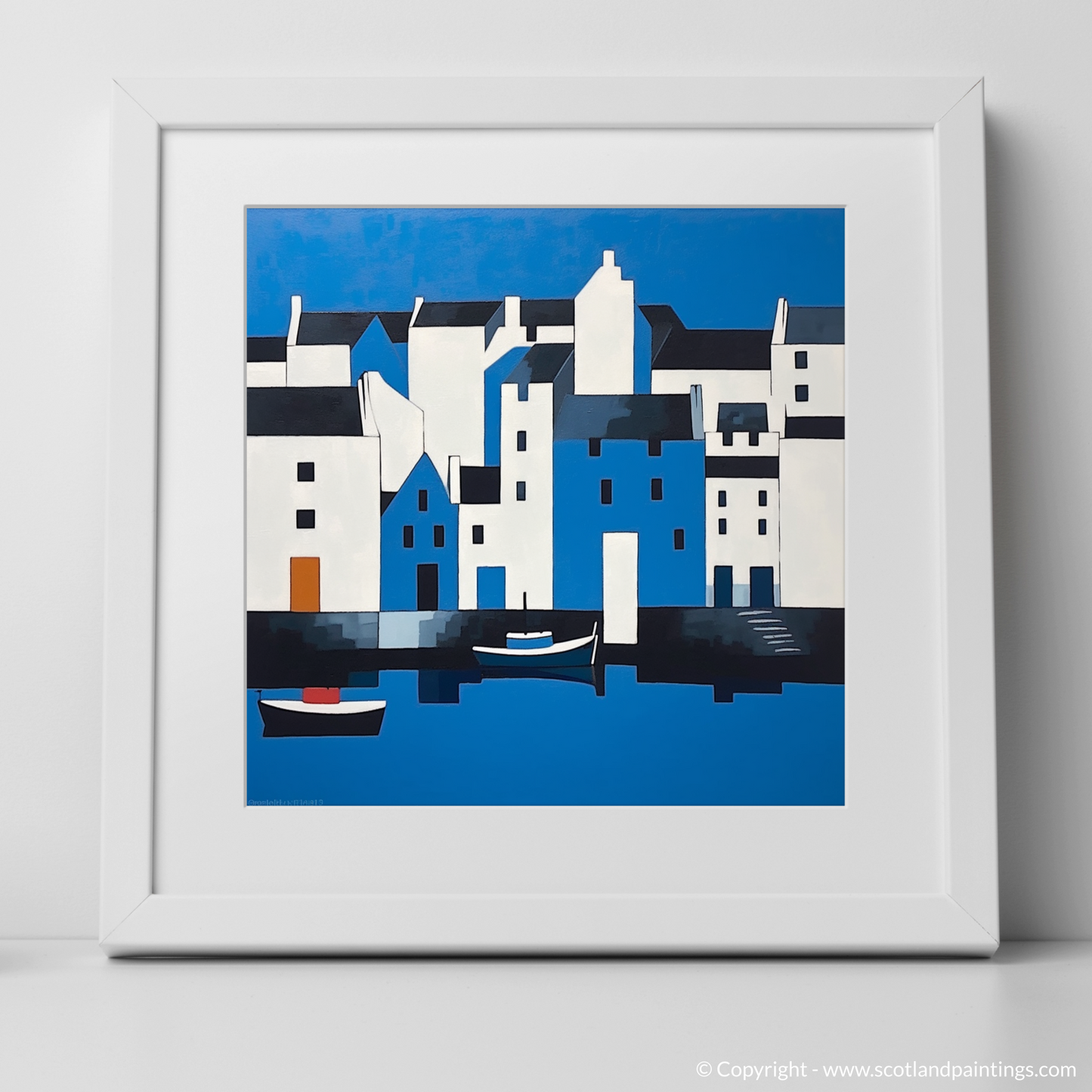 Serene Simplicity: Portree Harbour Minimalist Masterpiece